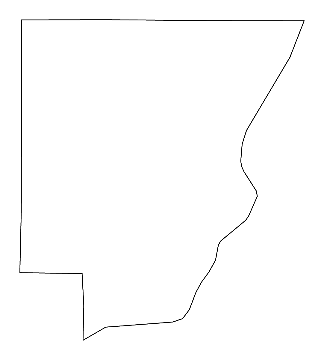 Mapa de contorno de Peoria, Illinois con ríos.