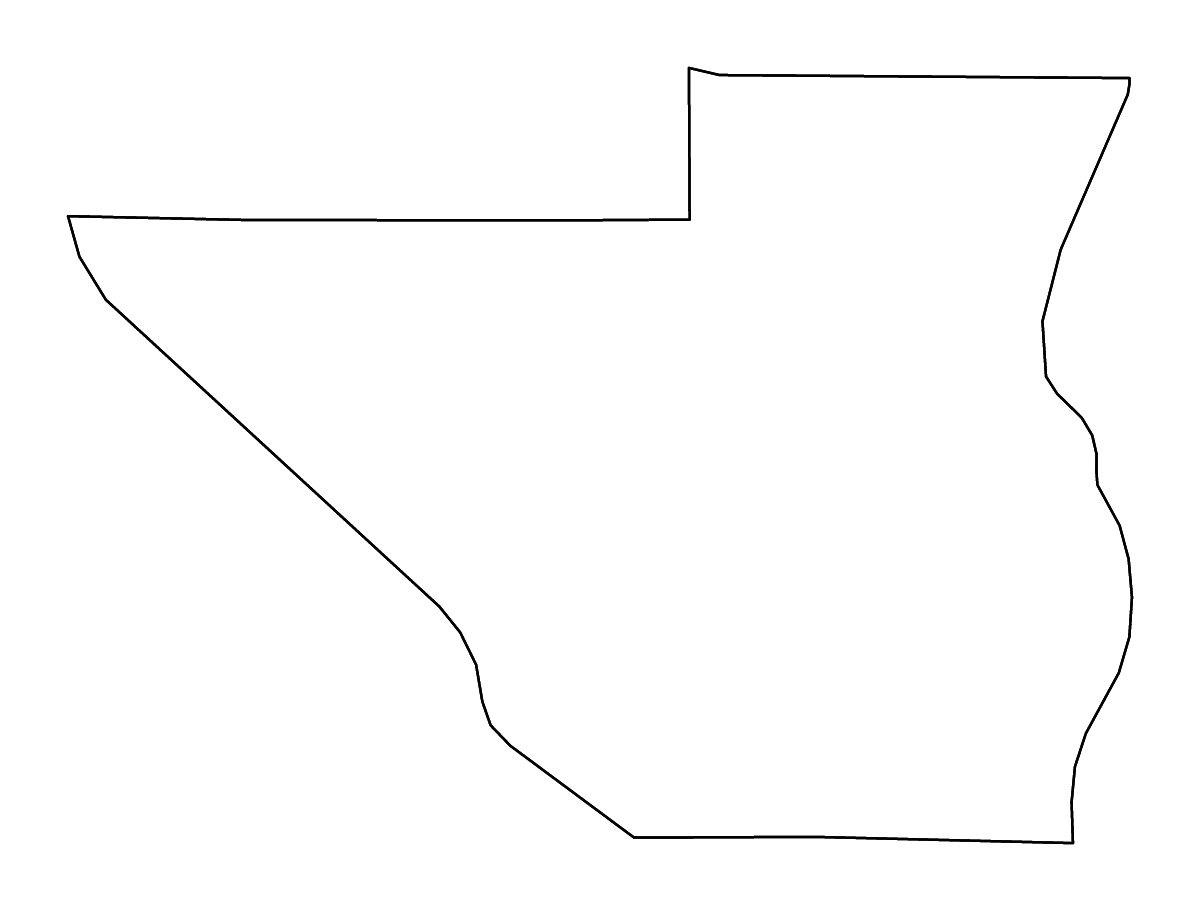 Mapa de contorno de Pike, Illinois con ríos.