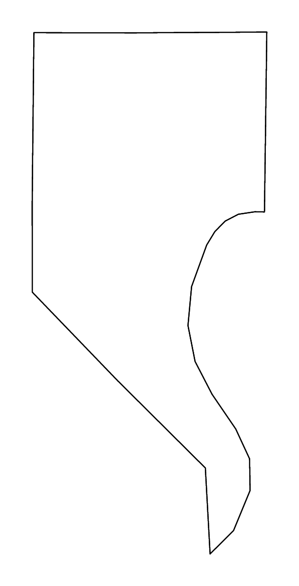 Mapa de contorno de Pope, Illinois con ríos.