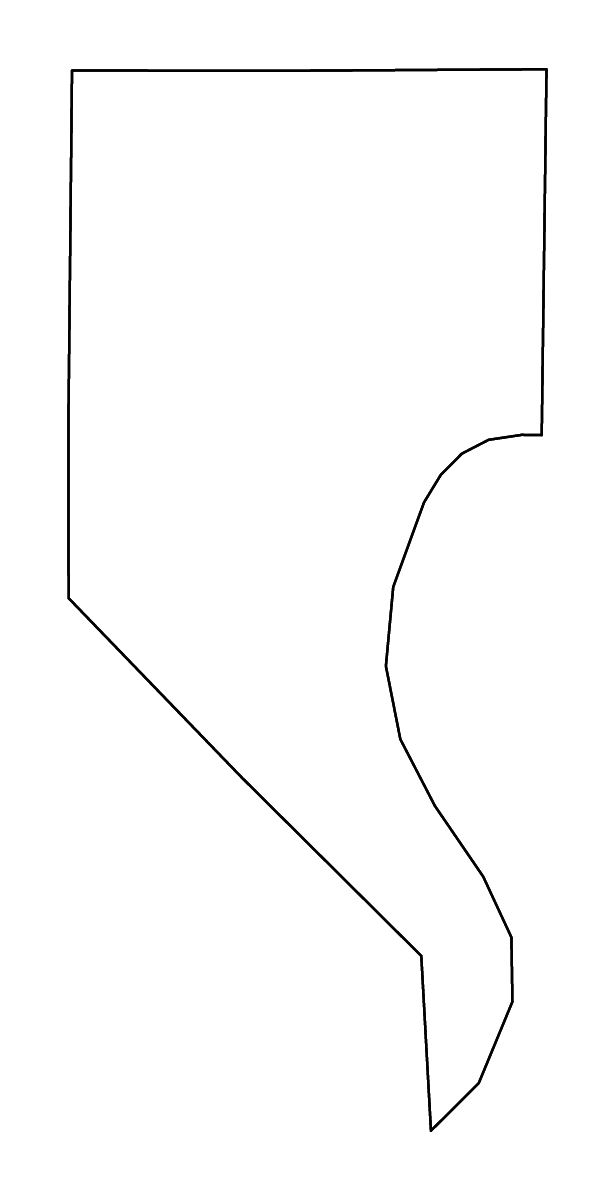 Carte de contour de Pope, Illinois avec rivières.