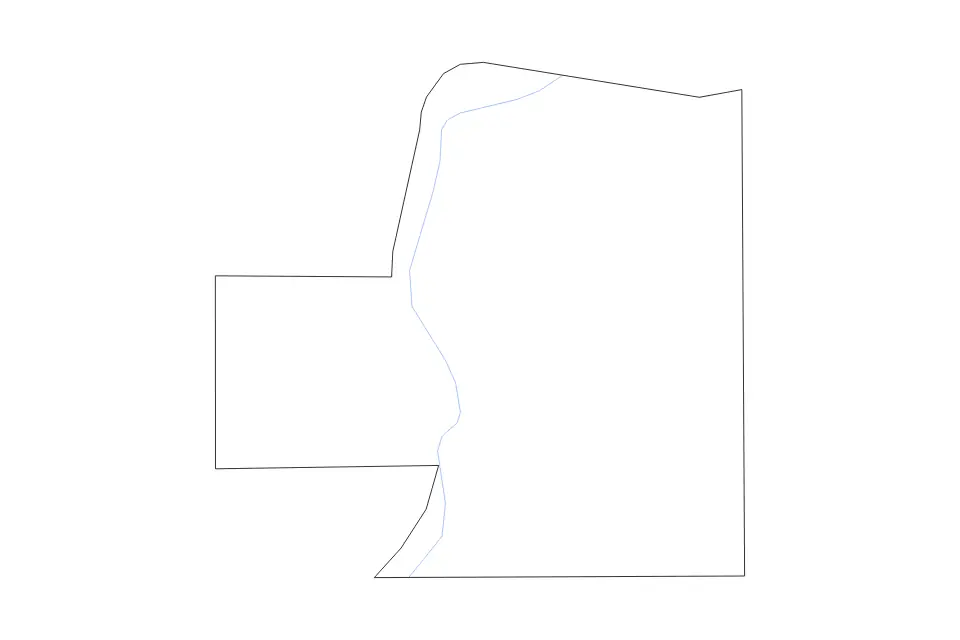 Outline map of Putnam County, Illinois with subdivision borders and rivers.