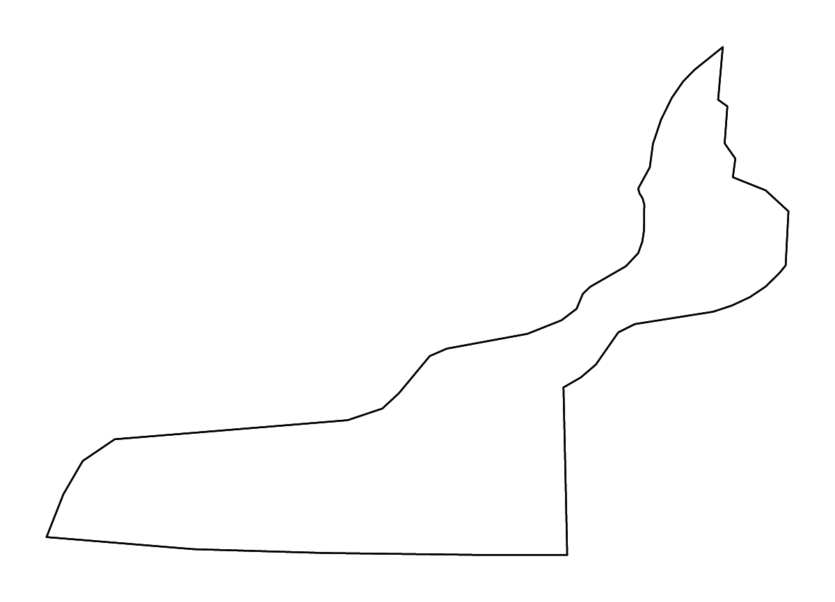 Mapa de contorno de Rock Island, Illinois con ríos.