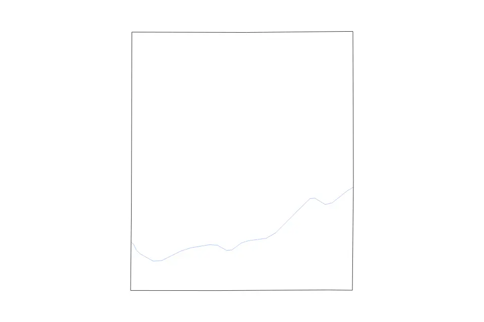 Outline map of Saline County, Illinois with subdivision borders and rivers.