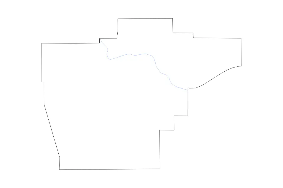 Carte de Sangamon, Illinois de type contour et rivières pour Amérique du Nord, montrant contour et rivières avec des limites nettes.