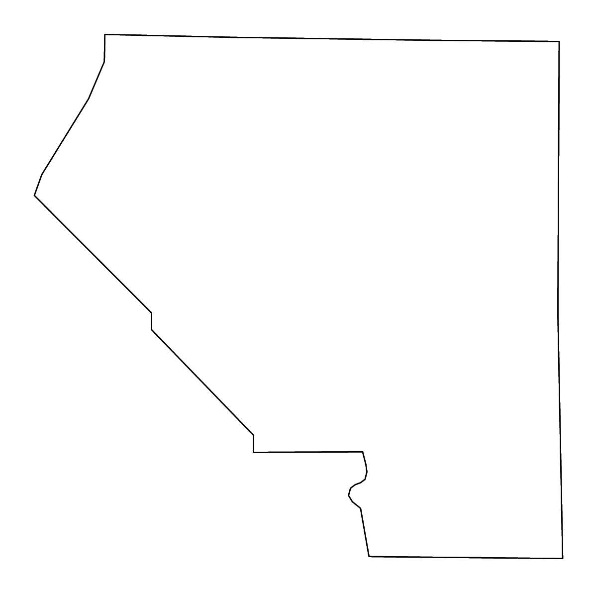 Mapa de contorno de St. Clair, Illinois con ríos.