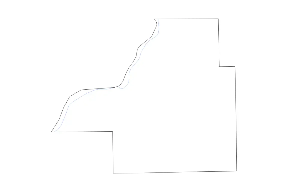 Mapa de Tazewell, Illinois de tipo contorno y ríos para América del Norte, con contorno y ríos con límites limpios.