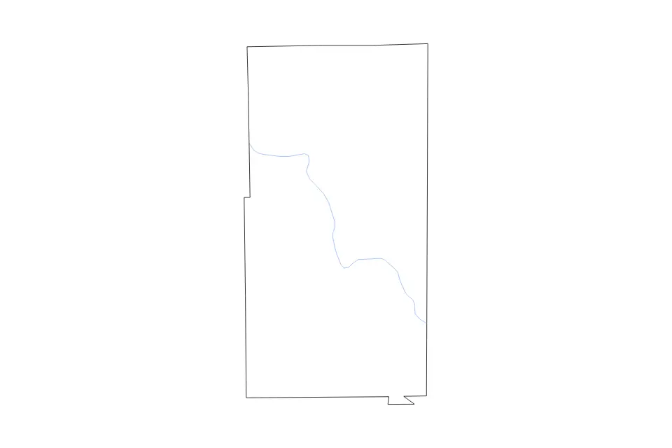 Mapa de Vermilion, Illinois de tipo contorno y ríos para América del Norte, con contorno y ríos con límites limpios.