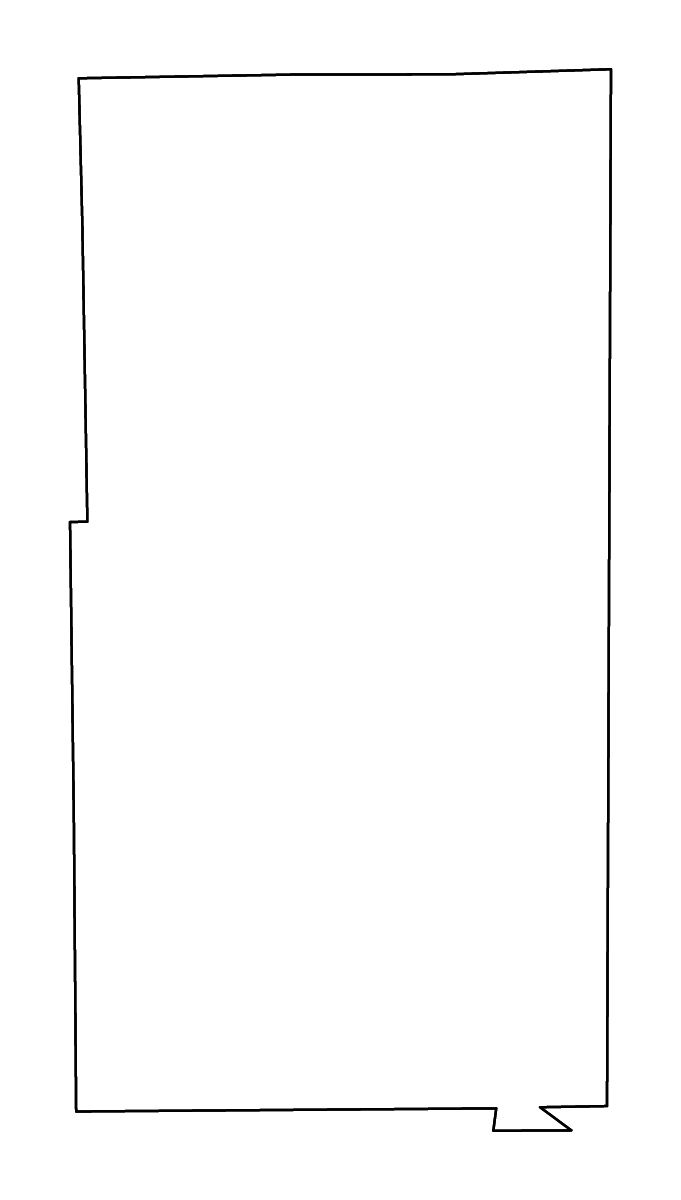 Mapa de contorno de Vermilion, Illinois con ríos.