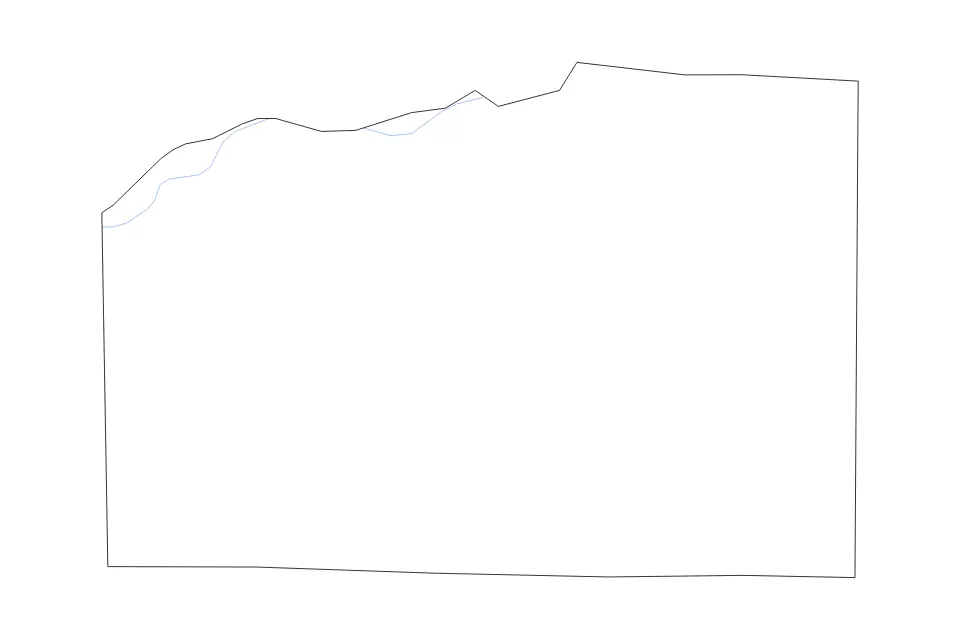 Outline map of Washington County, Illinois with subdivision borders and rivers.