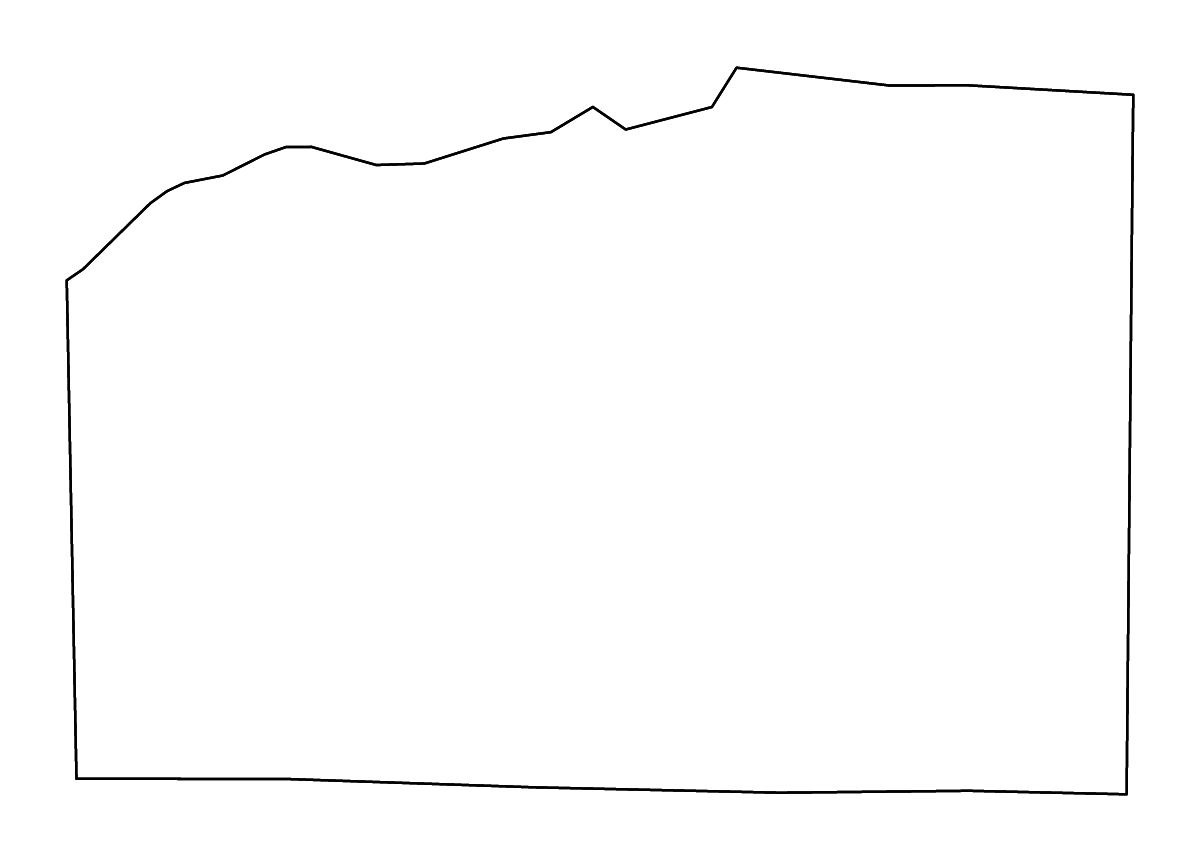 Carte de contour de Washington, Illinois avec rivières.