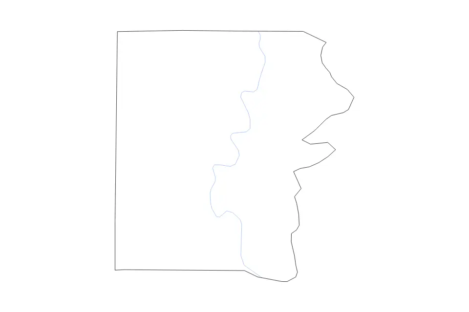 Carte de White, Illinois de type contour et rivières pour Amérique du Nord, montrant contour et rivières avec des limites nettes.