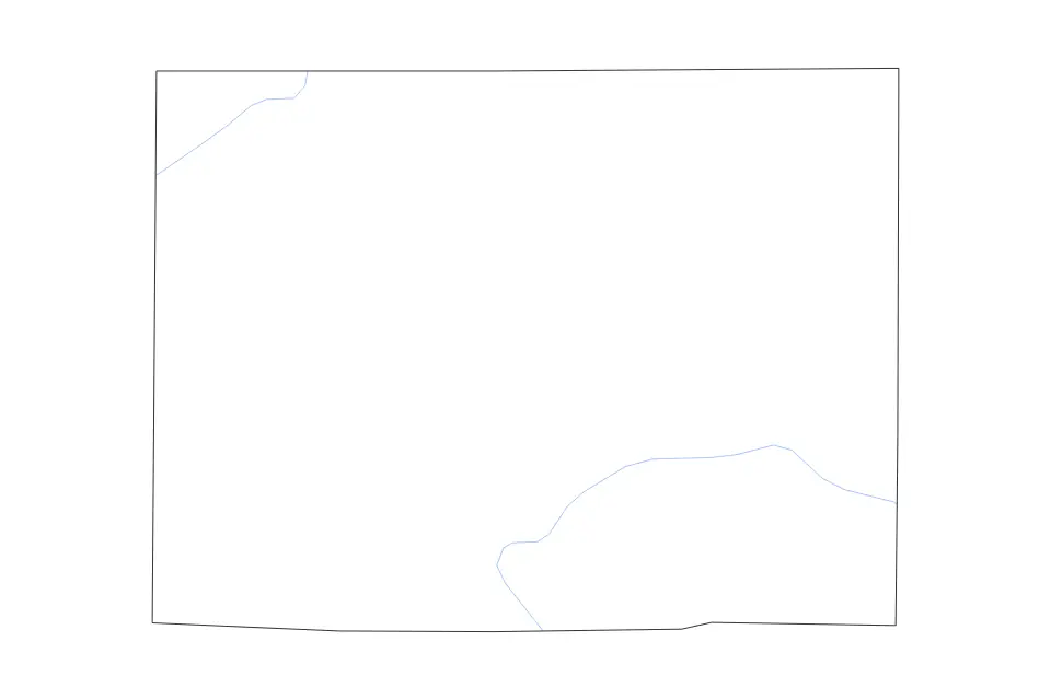 Carte de Williamson, Illinois de type contour et rivières pour Amérique du Nord, montrant contour et rivières avec des limites nettes.