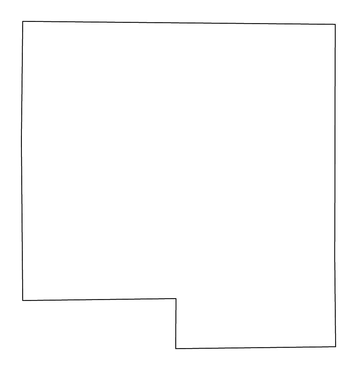 Mapa de contorno de Winnebago, Illinois con ríos.