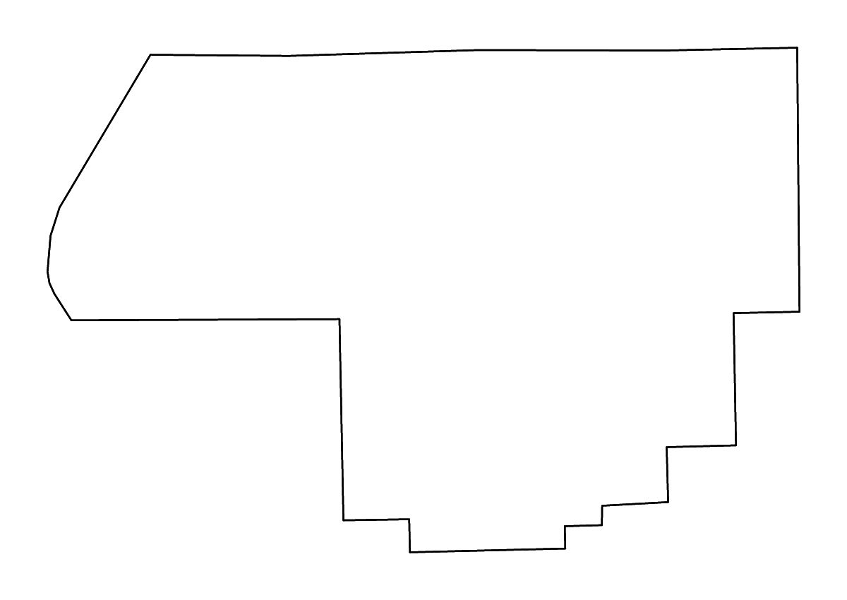 Mapa de contorno de Woodford, Illinois con ríos.
