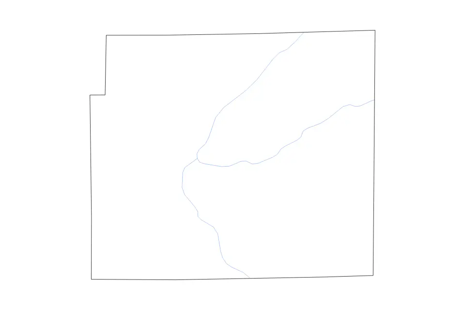 Mapa de Allen, Indiana de tipo contorno y ríos para América del Norte, con contorno y ríos con límites limpios.