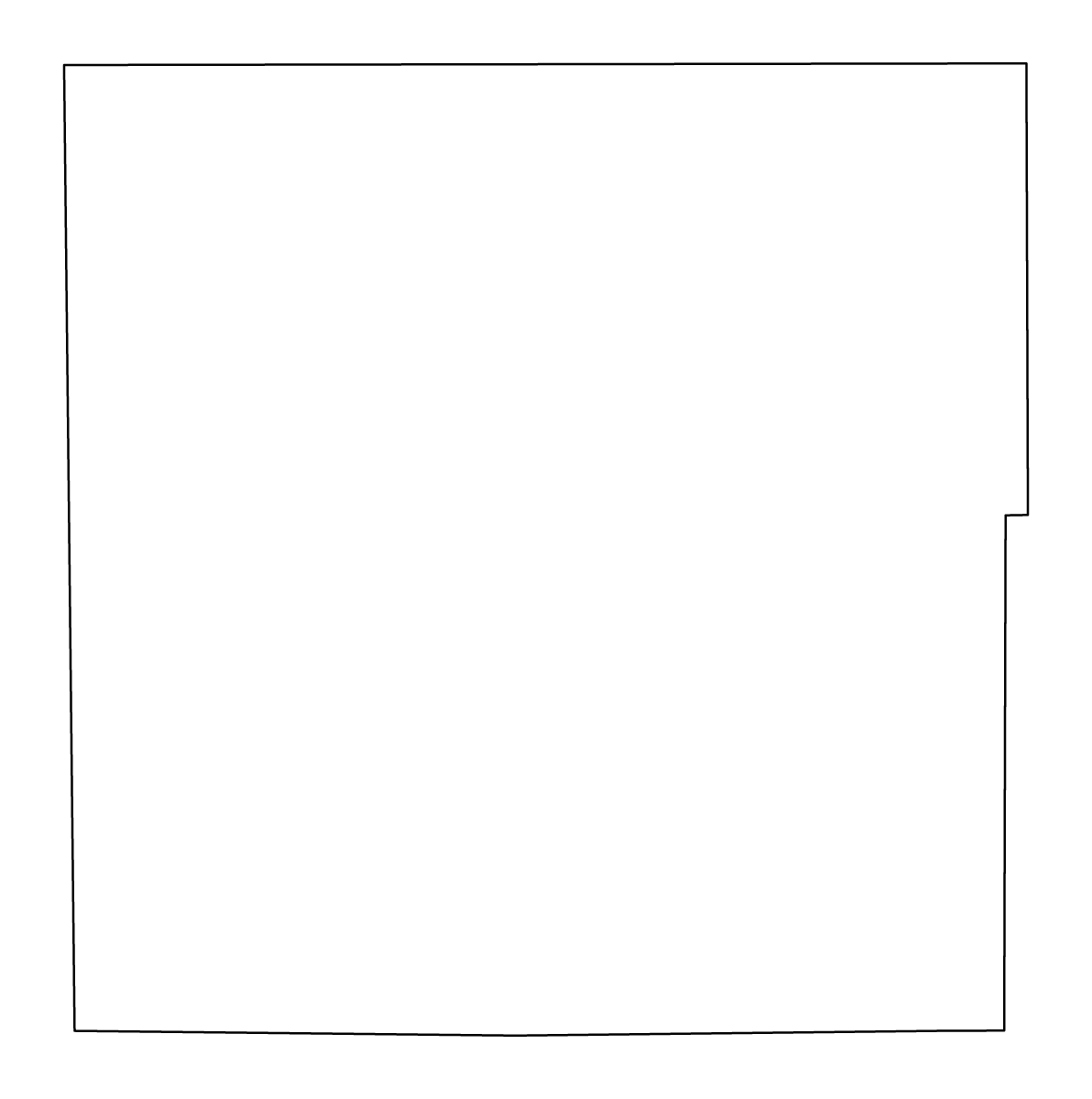 Mapa de contorno de Blackford, Indiana.