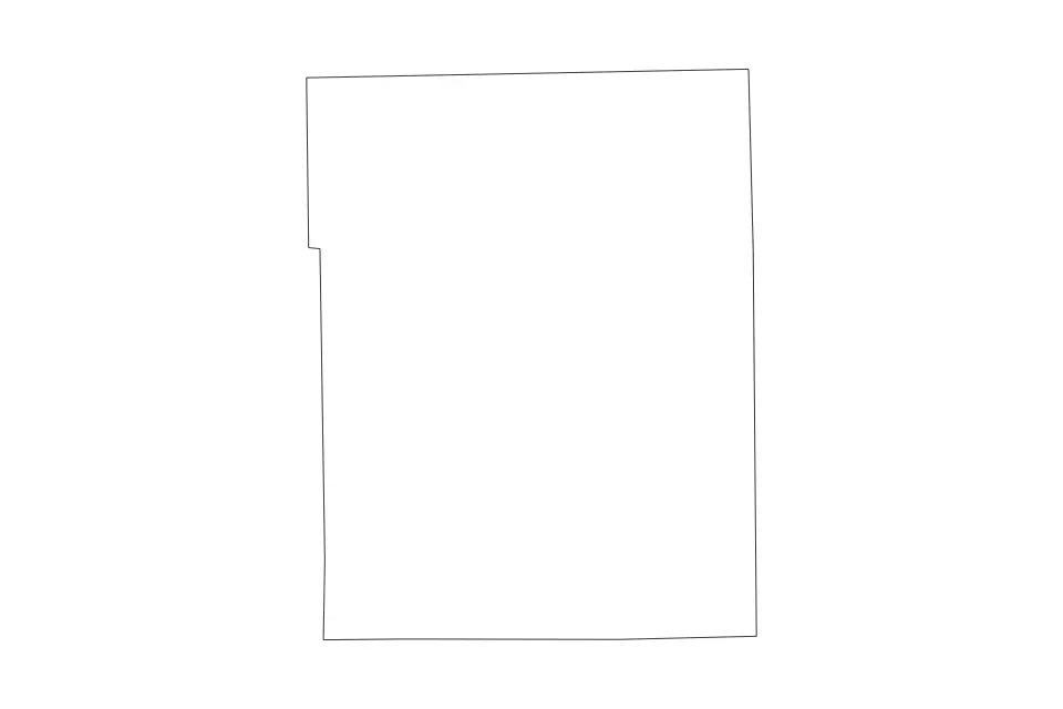Carte de Brown, Indiana de type contour pour Amérique du Nord, montrant contour avec des limites nettes.