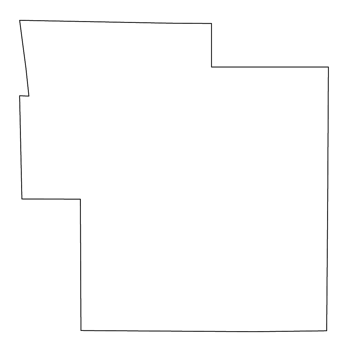 Mapa de contorno de Carroll, Indiana con ríos.
