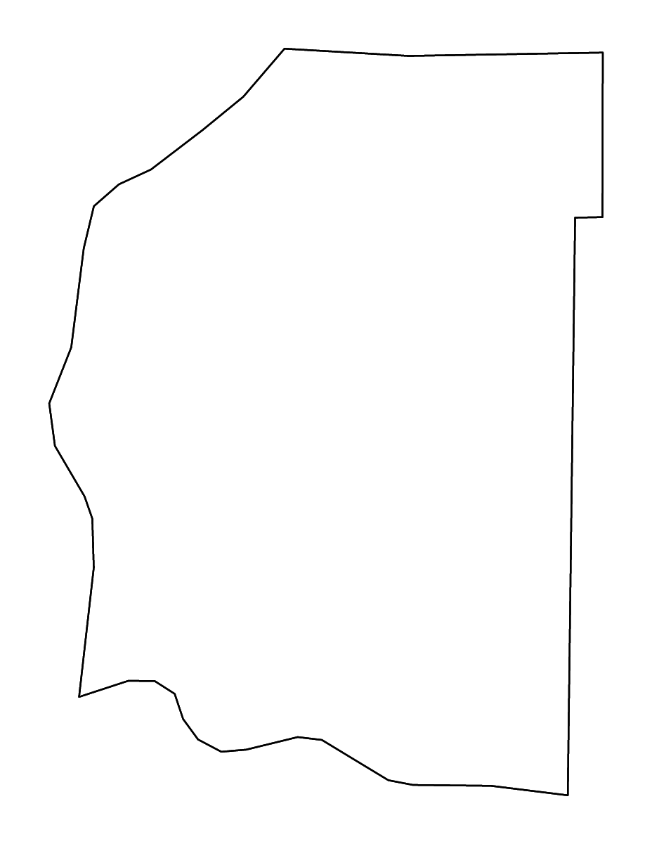 Mapa de contorno de Daviess, Indiana con ríos.
