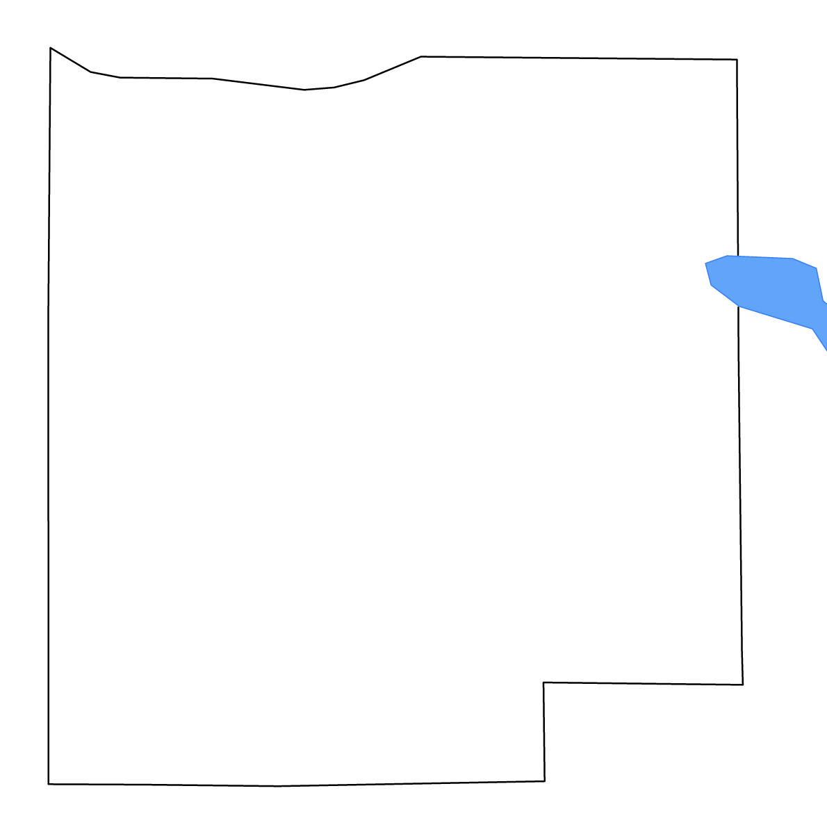 Mapa de contorno de Dubois, Indiana con lagos y ríos.