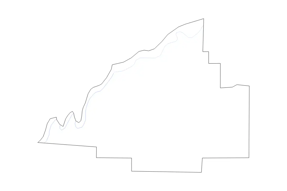 Mapa de Gibson, Indiana de tipo contorno y ríos para América del Norte, con contorno y ríos con límites limpios.