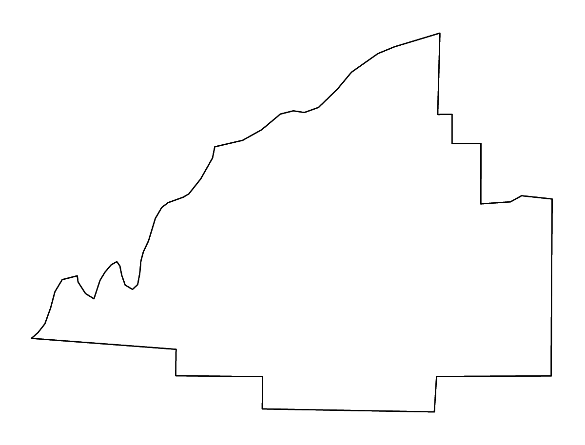 Mapa de contorno de Gibson, Indiana con ríos.