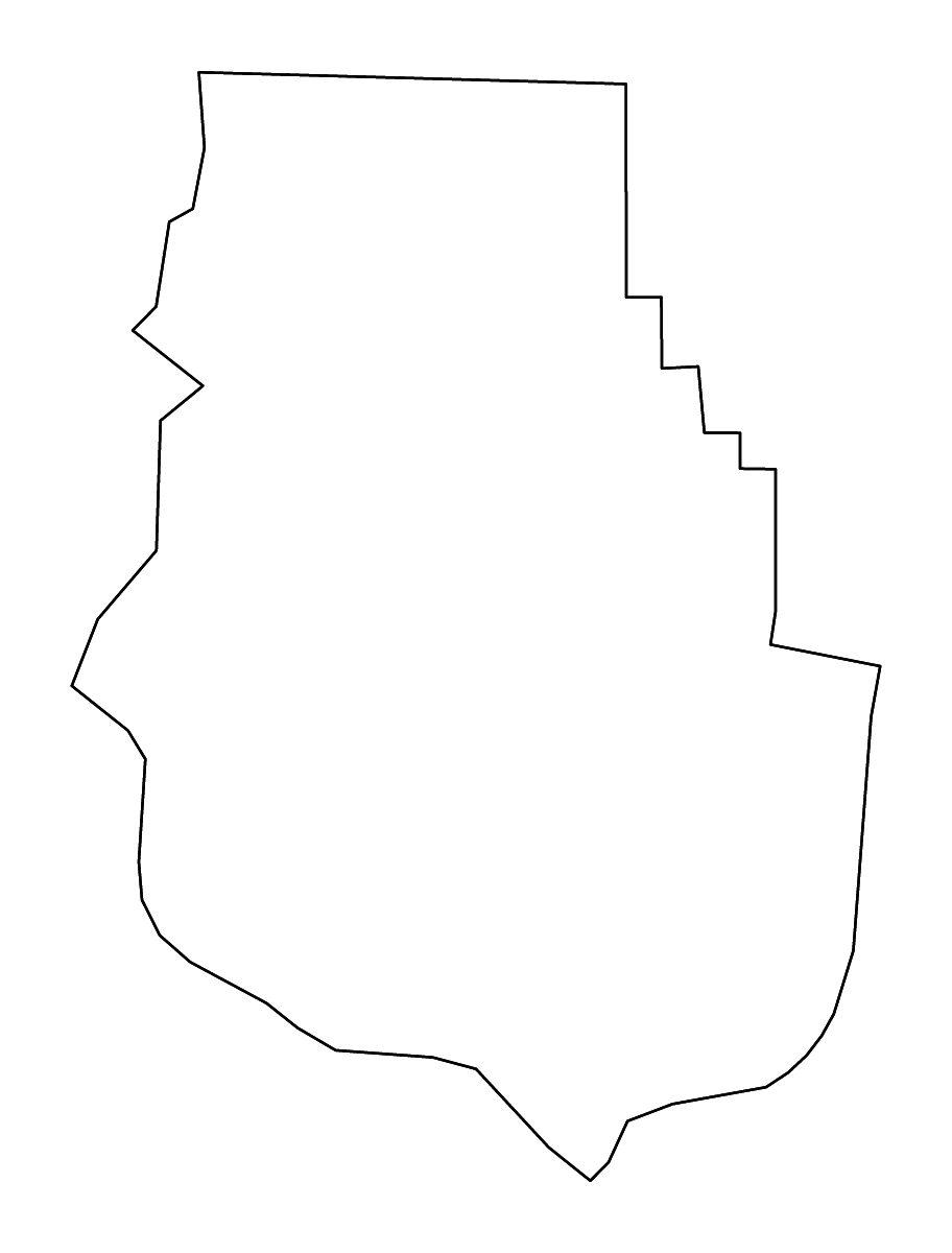 Carte de contour de Harrison, Indiana avec rivières.
