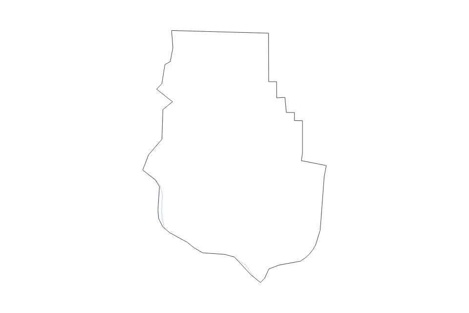 Carte de Harrison, Indiana de type contour et rivières pour Amérique du Nord, montrant contour et rivières avec des limites nettes.