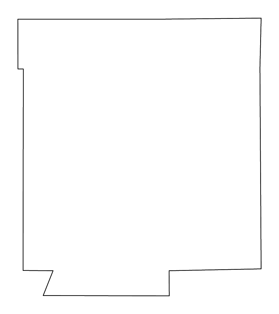 Carte de contour de Hendricks, Indiana avec rivières.