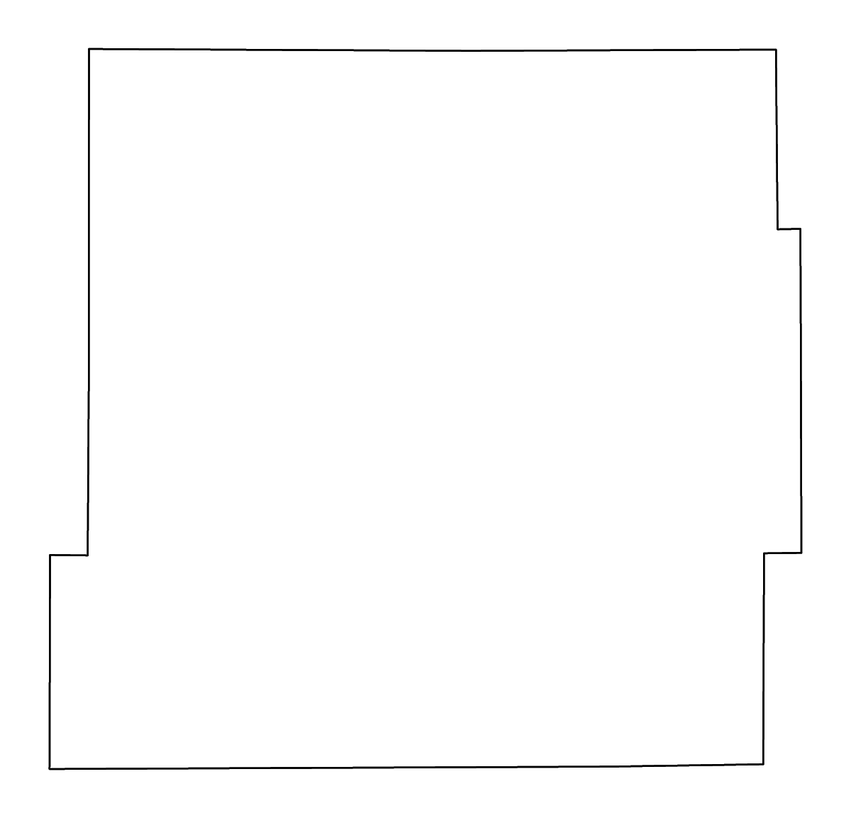 Mapa de contorno de Henry, Indiana con ríos.