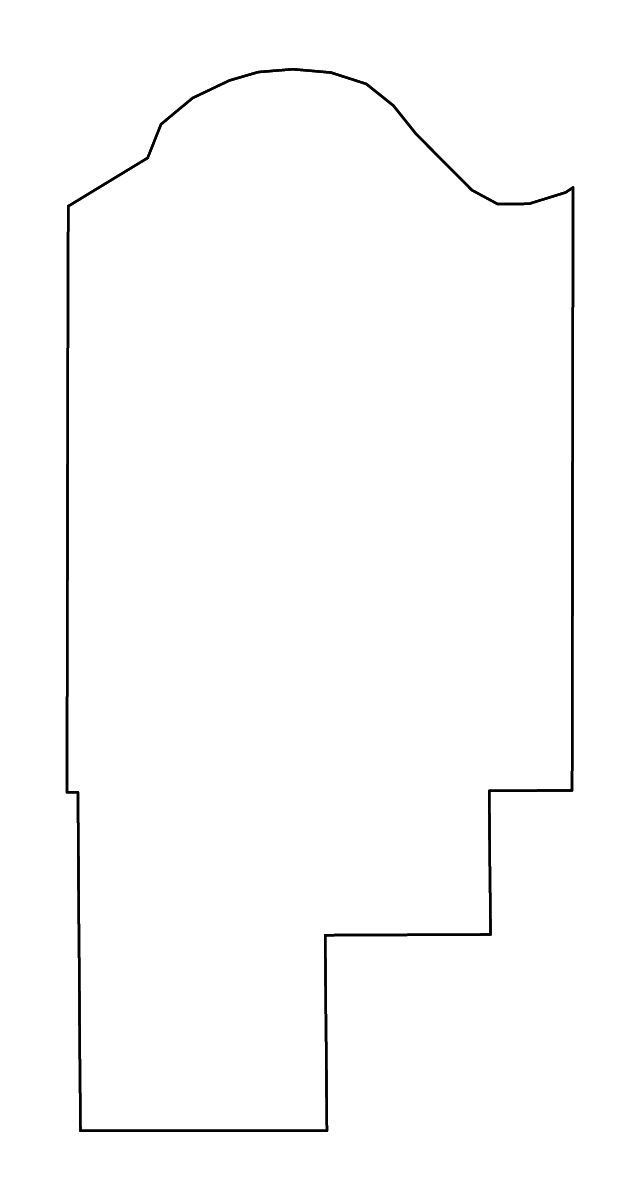 Carte de contour de Jasper, Indiana avec rivières.