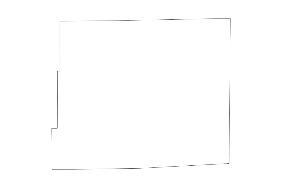 Outline map of Jay County, Indiana with subdivision borders.