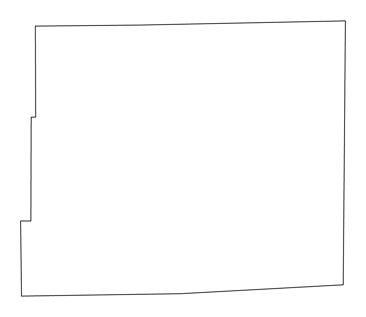 Mapa de contorno de Jay, Indiana.