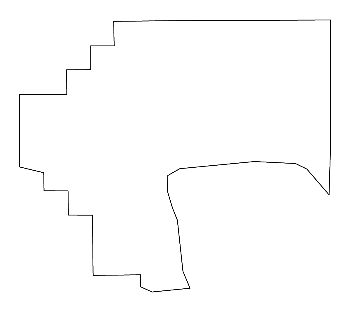 Mapa de contorno de Jefferson, Indiana con ríos.