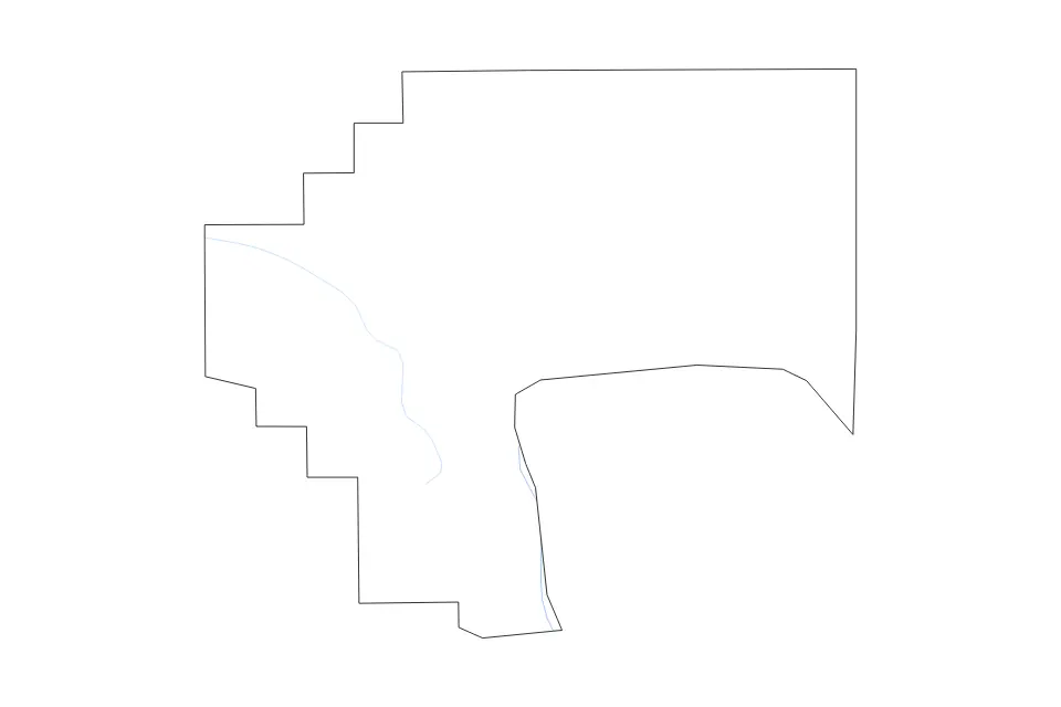 Mapa de Jefferson, Indiana de tipo contorno y ríos para América del Norte, con contorno y ríos con límites limpios.