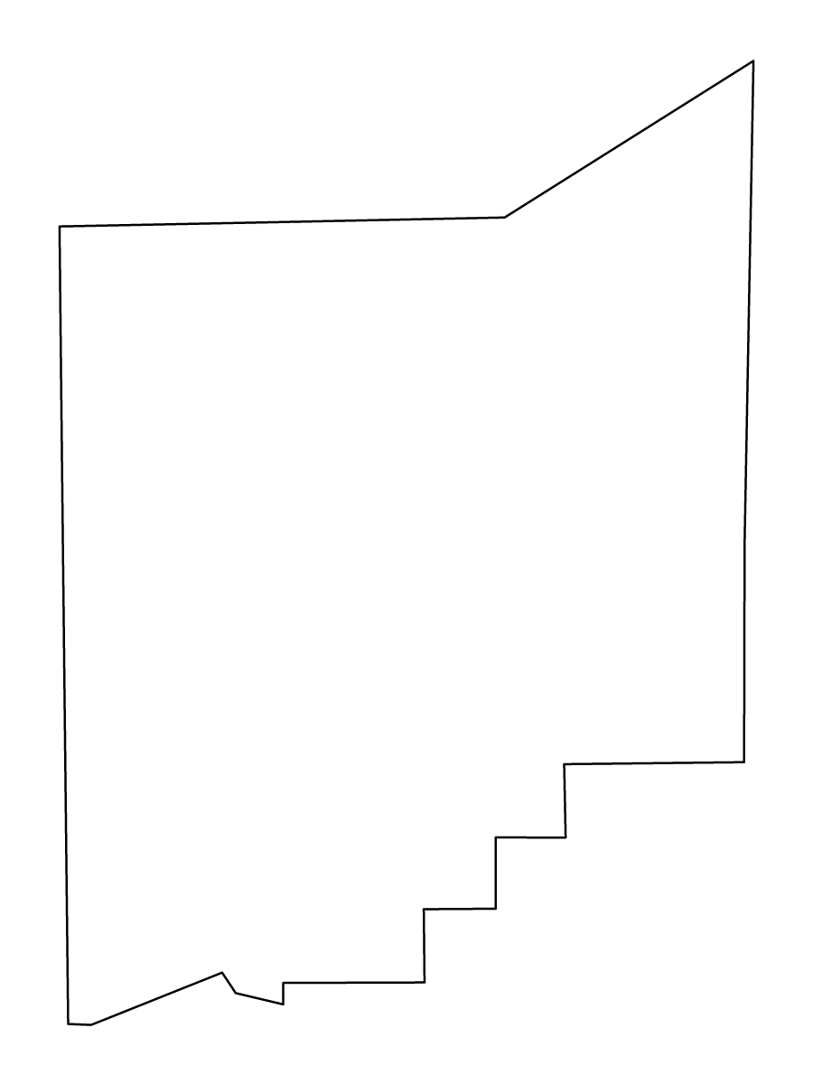 Mapa de contorno de Jennings, Indiana.