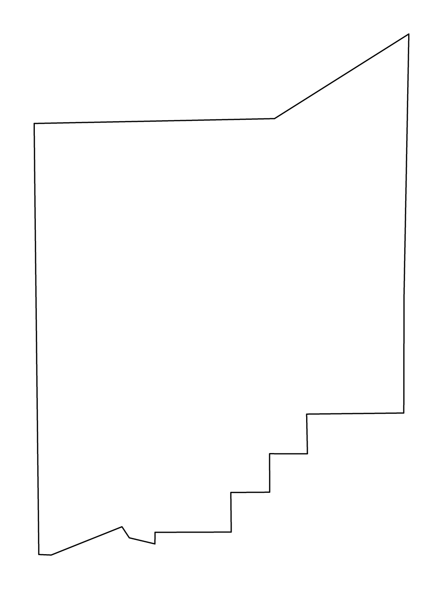 Mapa de contorno de Jennings, Indiana.