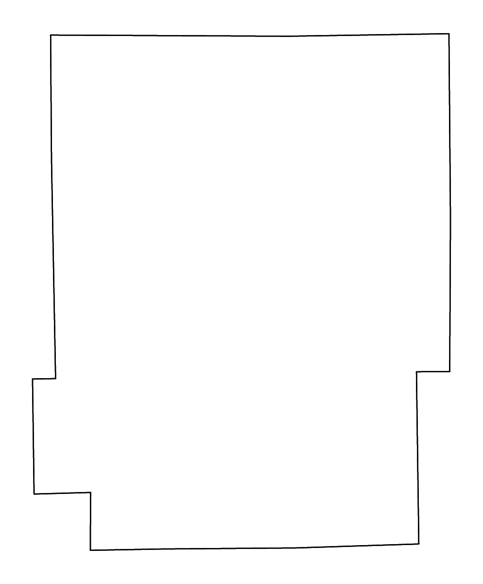 Carte de contour de Kosciusko, Indiana avec rivières.
