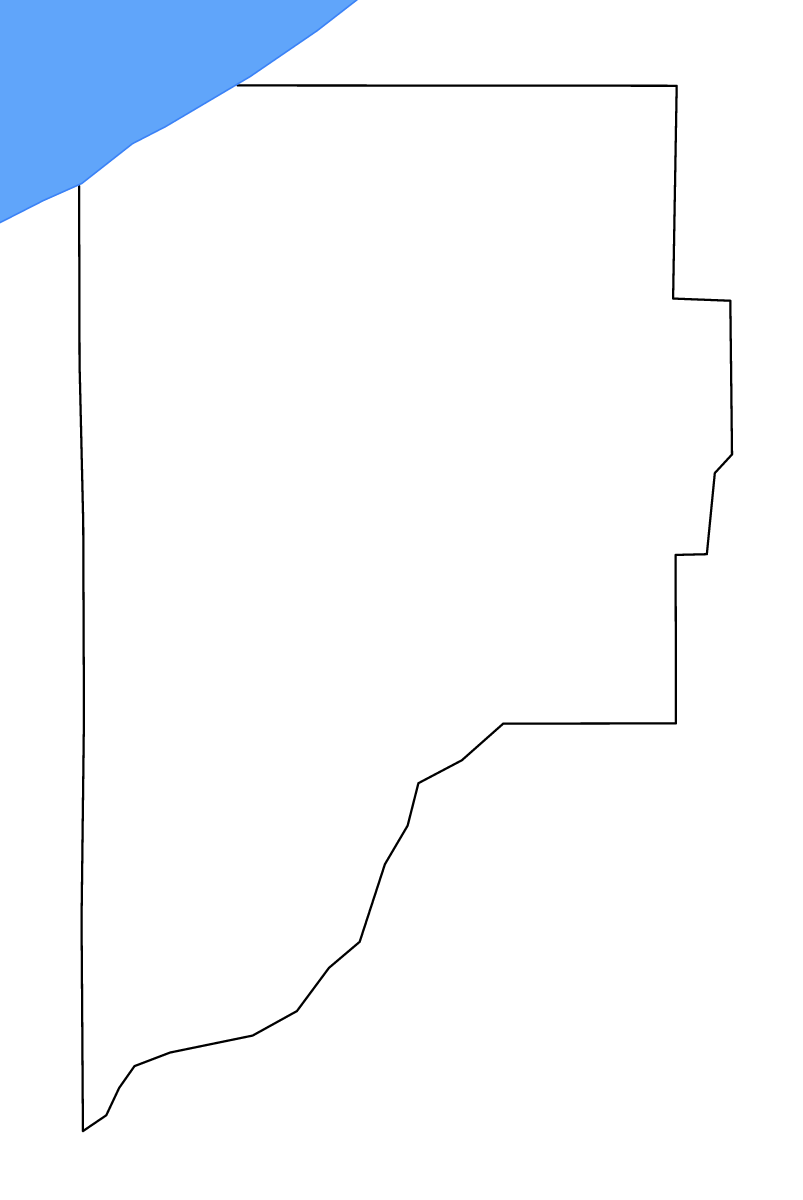 Mapa de contorno de LaPorte, Indiana con lagos y ríos.