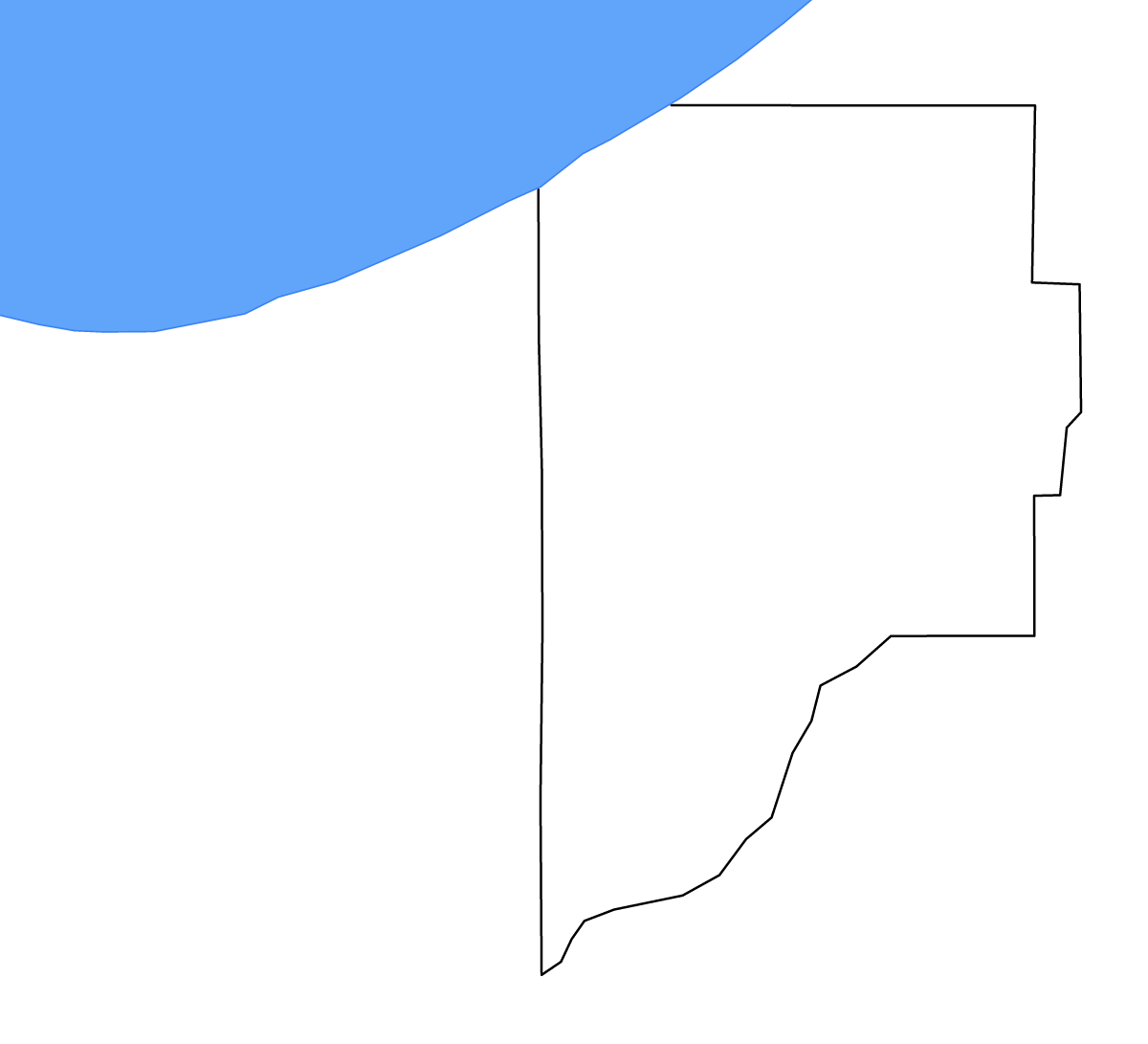 Carte de contour de LaPorte, Indiana avec lacs et rivières.