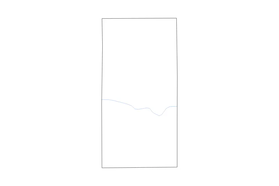 Outline map of Madison County, Indiana with subdivision borders and rivers.