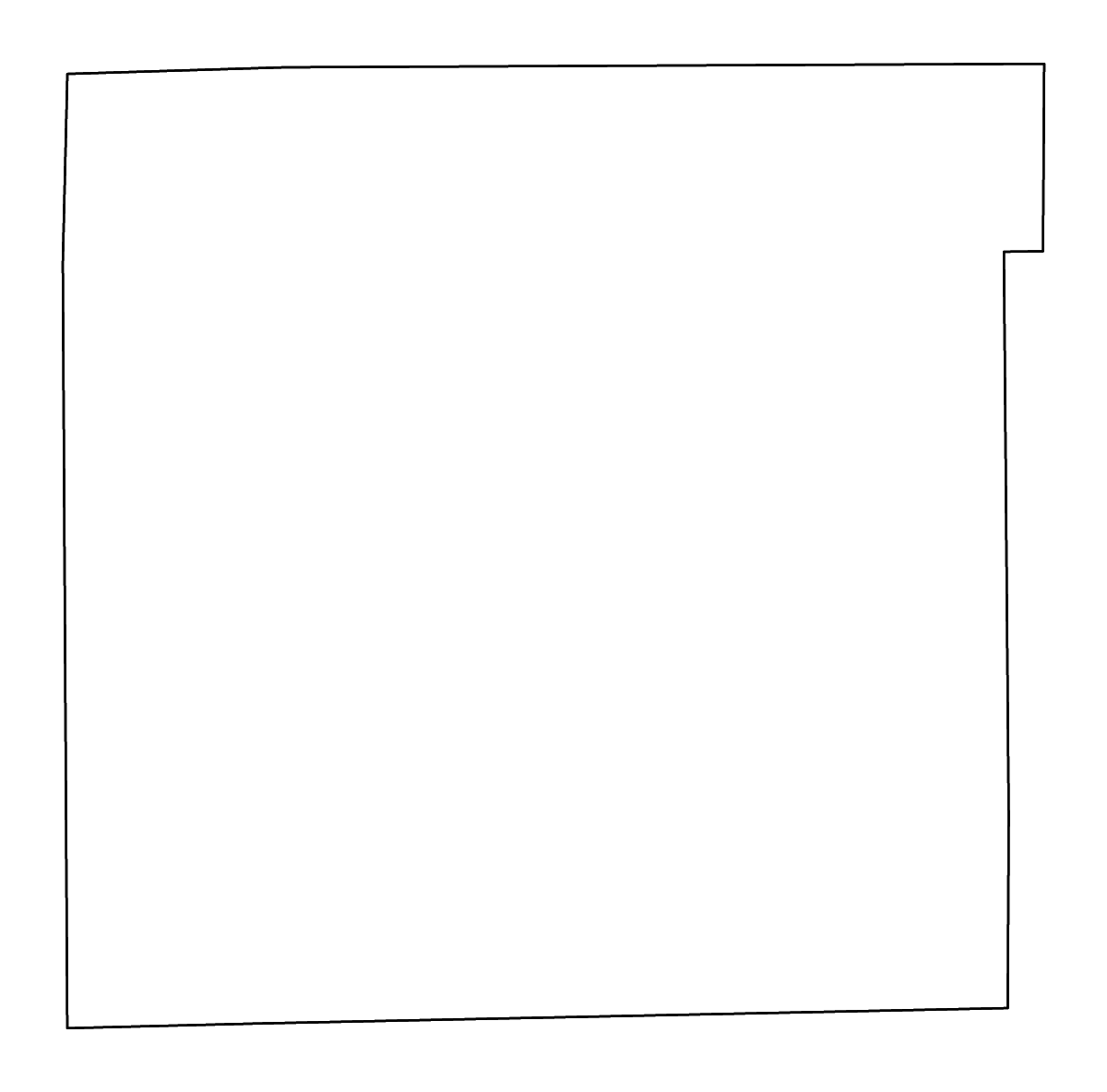 Outline map of Marion County, Indiana with rivers.