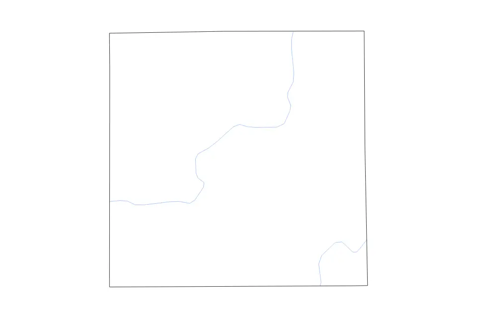 Carte de Marshall, Indiana de type contour et rivières pour Amérique du Nord, montrant contour et rivières avec des limites nettes.