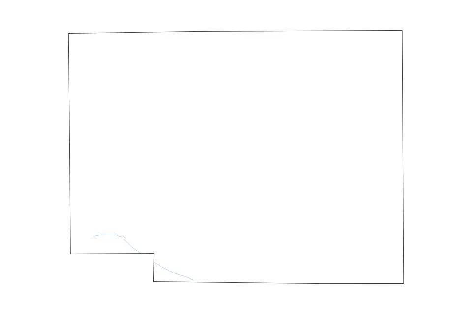 Mapa de Noble, Indiana de tipo contorno y ríos para América del Norte, con contorno y ríos con límites limpios.