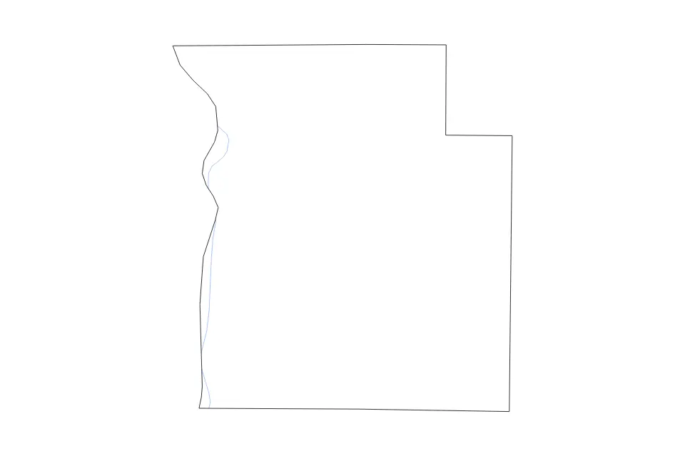 Mapa de Parke, Indiana de tipo contorno y ríos para América del Norte, con contorno y ríos con límites limpios.