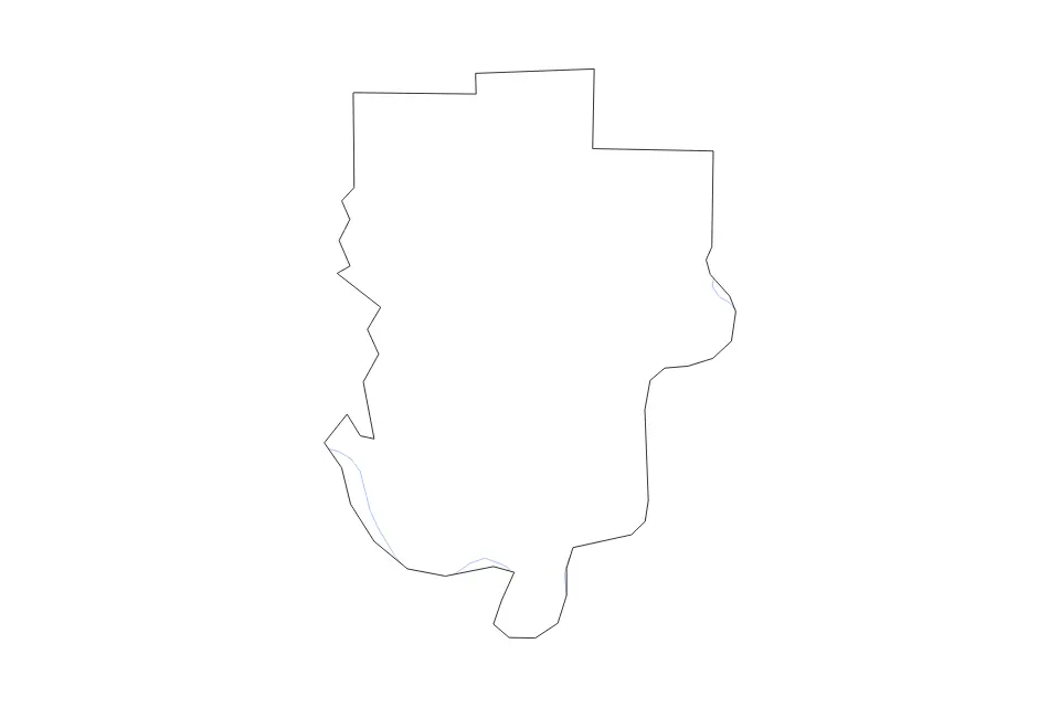 Carte de Perry, Indiana de type contour et rivières pour Amérique du Nord, montrant contour et rivières avec des limites nettes.