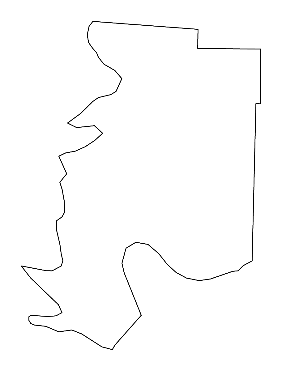 Carte de contour de Posey, Indiana avec rivières.