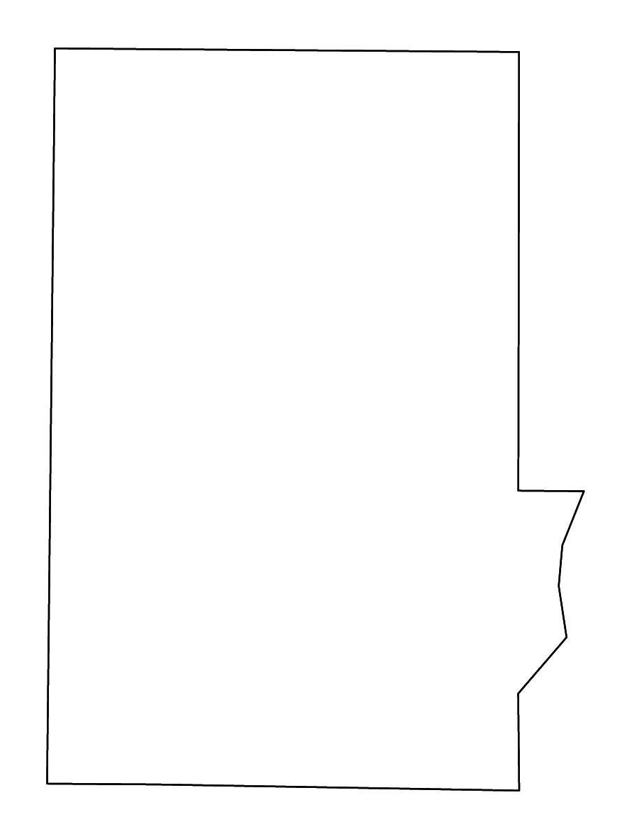 Mapa de contorno de Putnam, Indiana con ríos.
