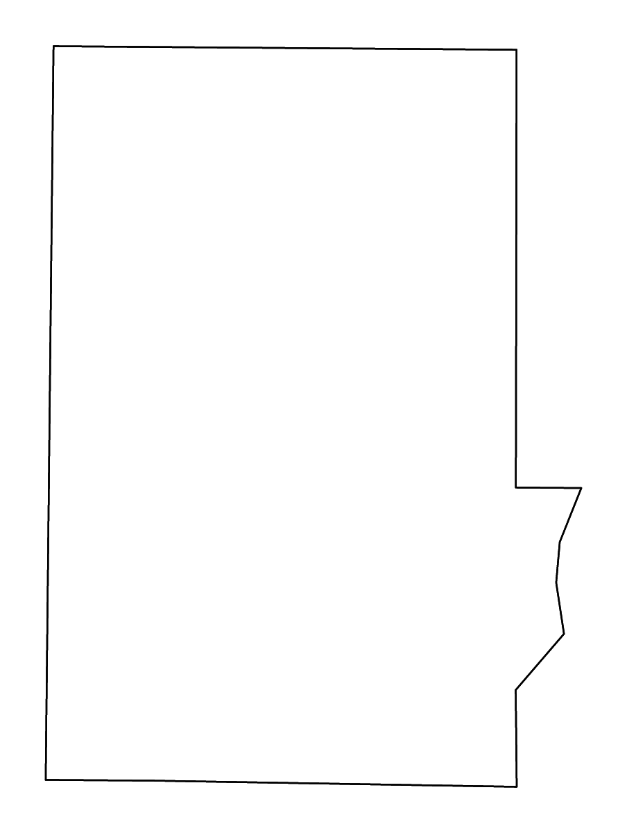 Mapa de contorno de Putnam, Indiana con ríos.
