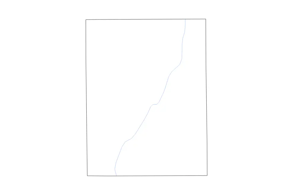 Outline map of Rush County, Indiana with subdivision borders and rivers.